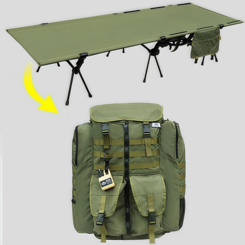 Outdoor Adventure With No Backpack - Backpackable Ultralight Camping Cot - Portable