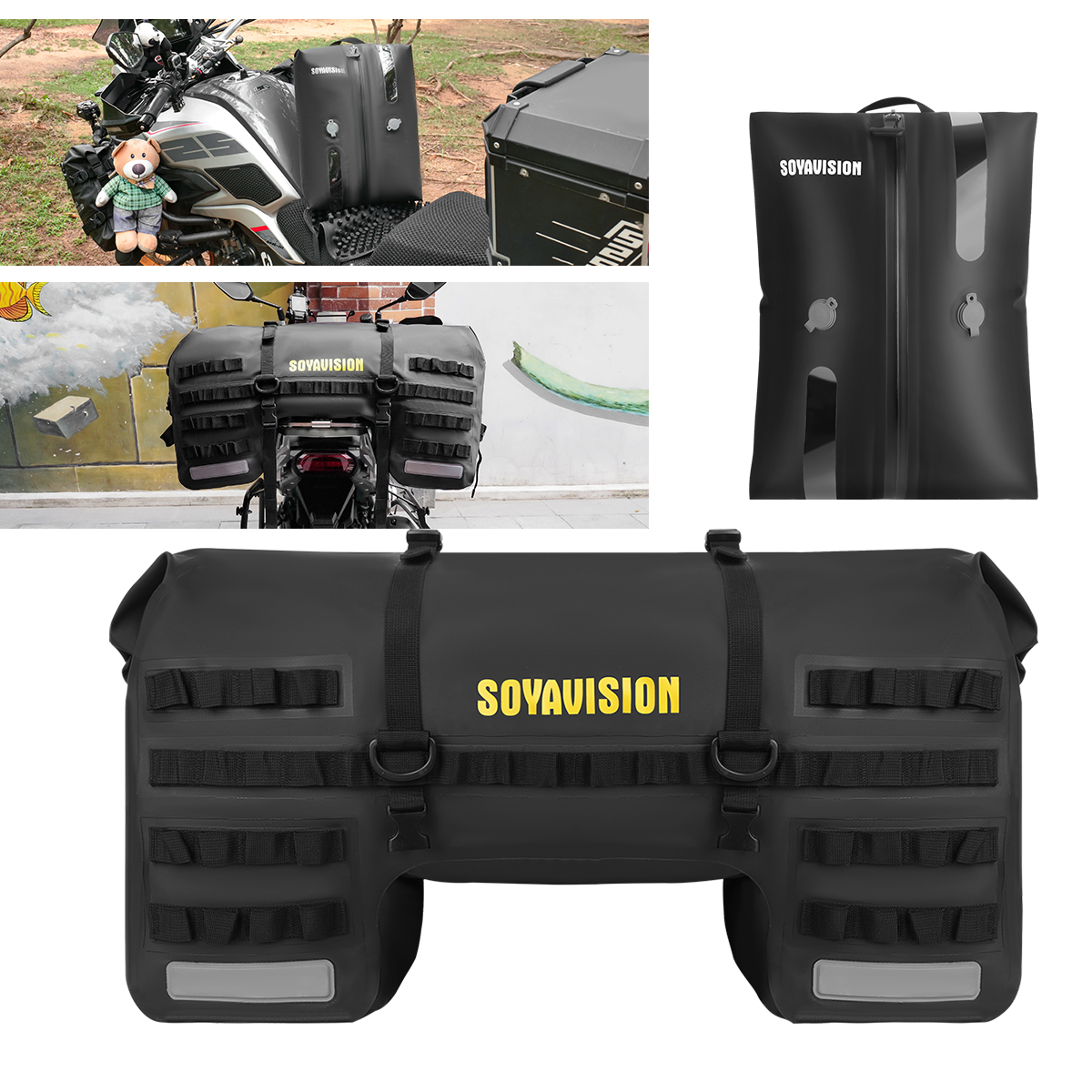 Outdoor Adventure Rafting - 20L-120L Waterproof Duffle Motorcycle Tail Bag