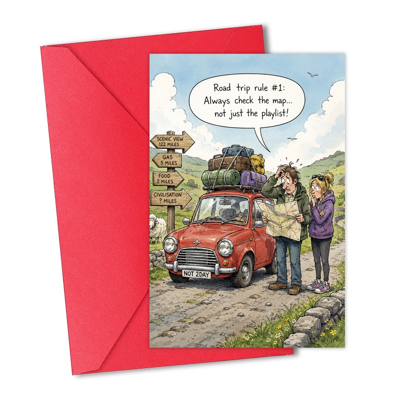 Outdoor Adventure Friends - The Fun Road Adventure Greeting Card