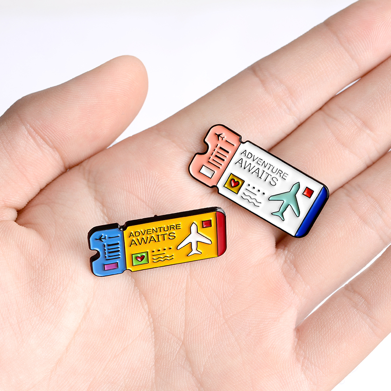 Air Tickets Enamel Pin Custom  - огляд і ціна Outdoor Adventure Friends