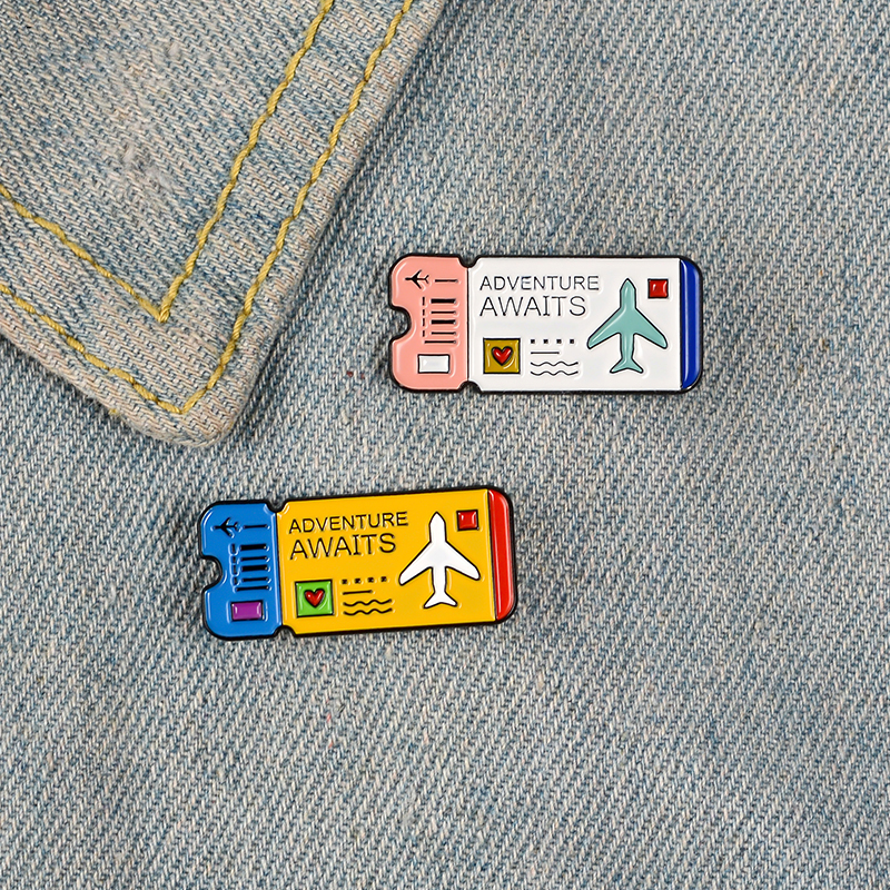 Air Tickets Enamel Pin Custom  - огляд і ціна Outdoor Adventure Friends