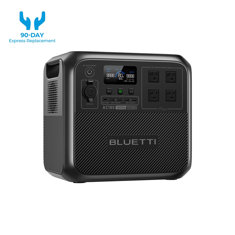 【RENEW】BLUETTI AC180 Solar Por - огляд і ціна Outdoor Adventure Kit