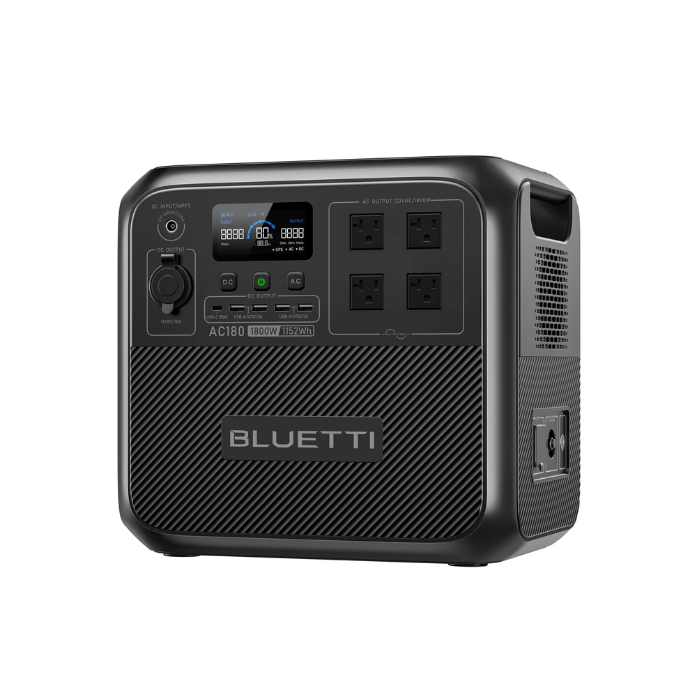 【RENEW】BLUETTI AC180 Solar Por - огляд і ціна Outdoor Adventure Kit