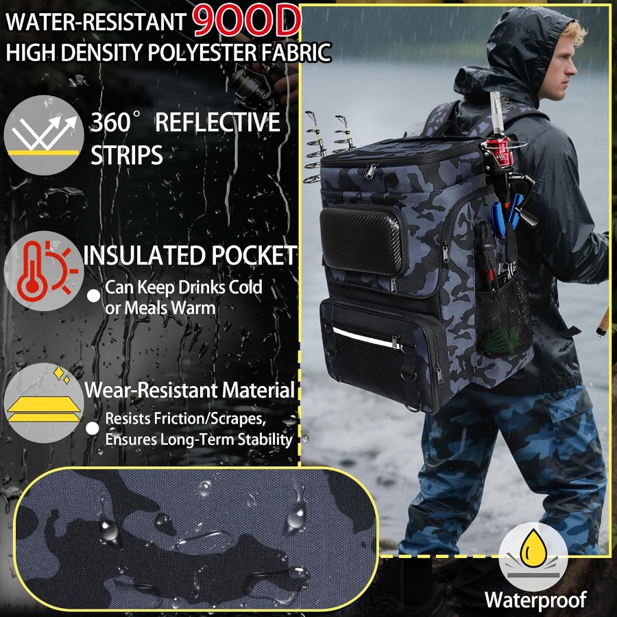 Large Water Resistant Fishing  - огляд і ціна Outdoor Adventure With No Backpack