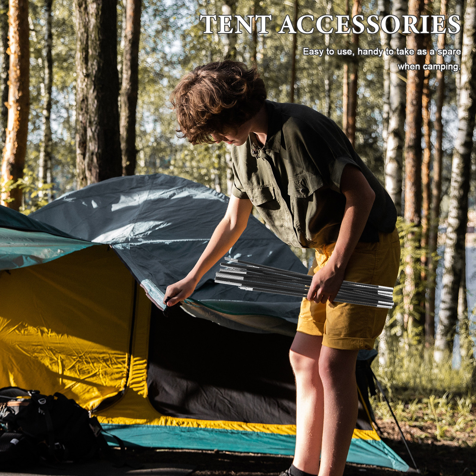 2Pcs Tent Pole Kit Replacement - огляд і ціна Outdoor Adventure Kit